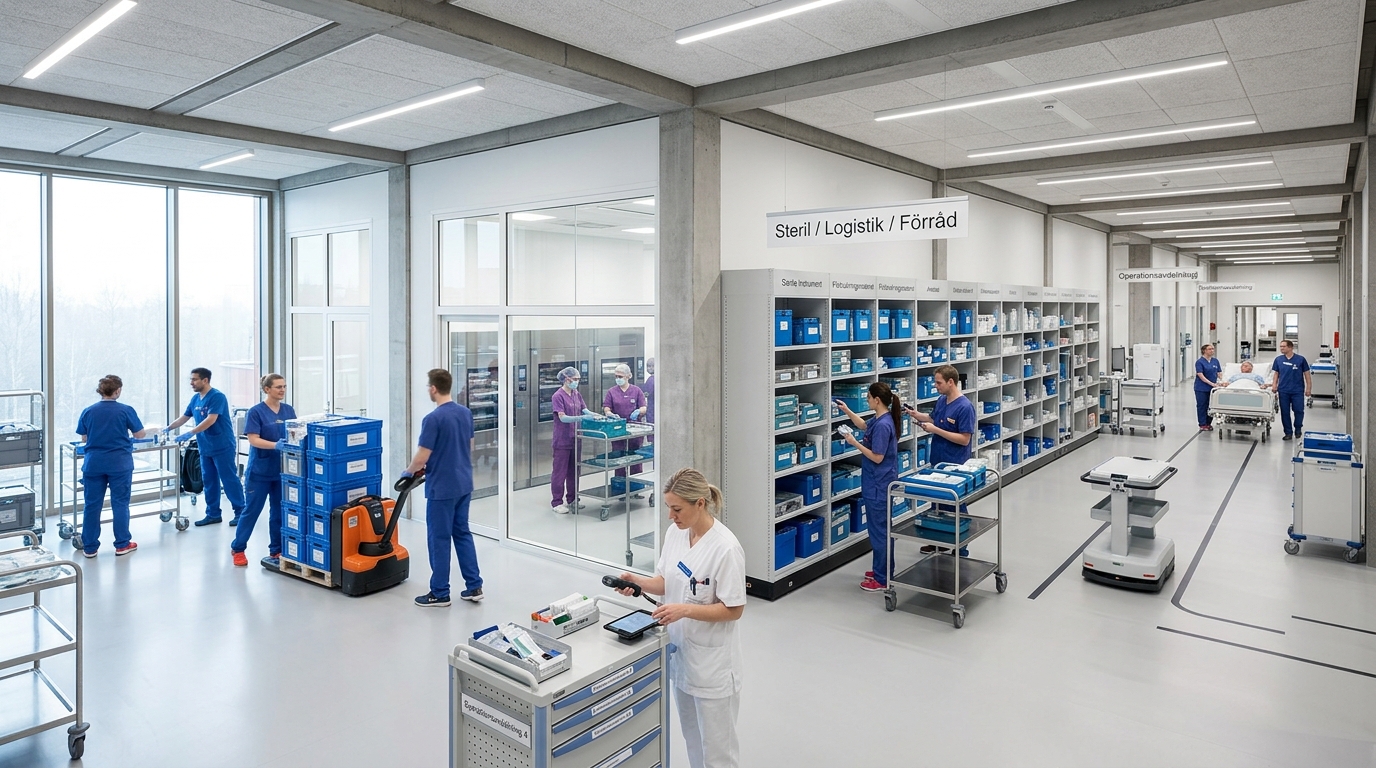 Översiktsbild för steril logistik